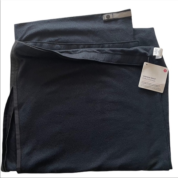 Lululemon Vinyasa Wrap Heathered nocturnal teal and black NWT - Picture 7 of 8